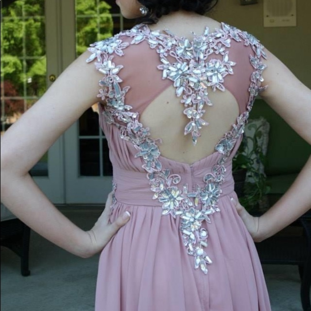 Blush long formal gown